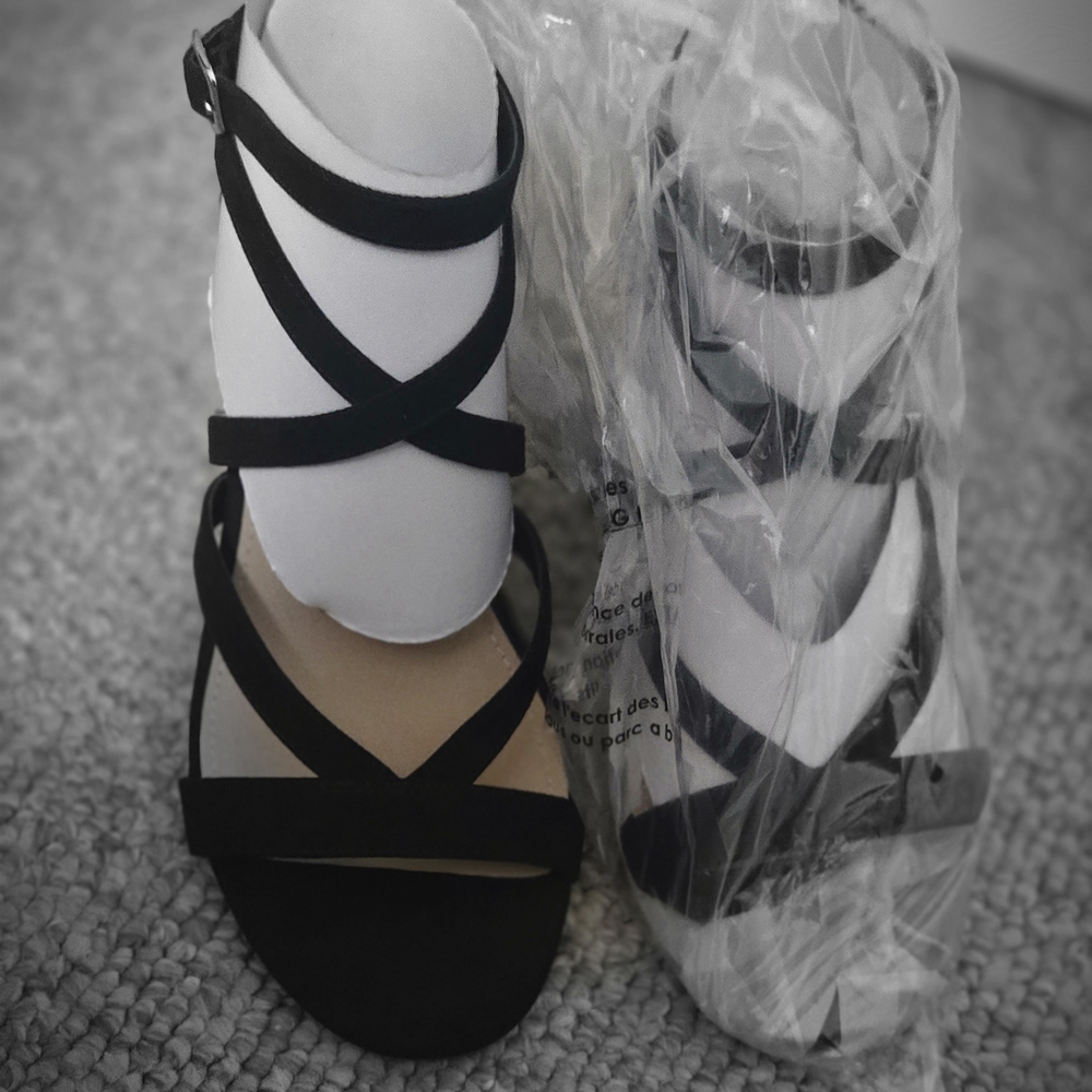 Elegant Black Strappy Sandals
